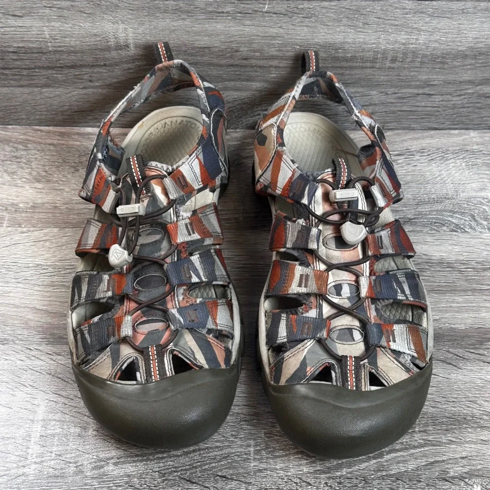 KEEN Newport H2 Sandals Mens 13 Geometric Camo Waterproof Hiking Sport Shoes